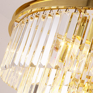 Meelighting Gold Plated Crystal Modern Contemporary Chandeliers